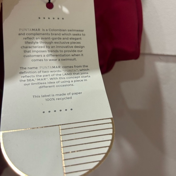 PUNTAMAR Layla red one piece swimsuit NWT - Picture 5 of 9